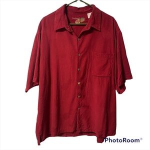 Caribbean Pineapple Hawaiian Silk Shirt